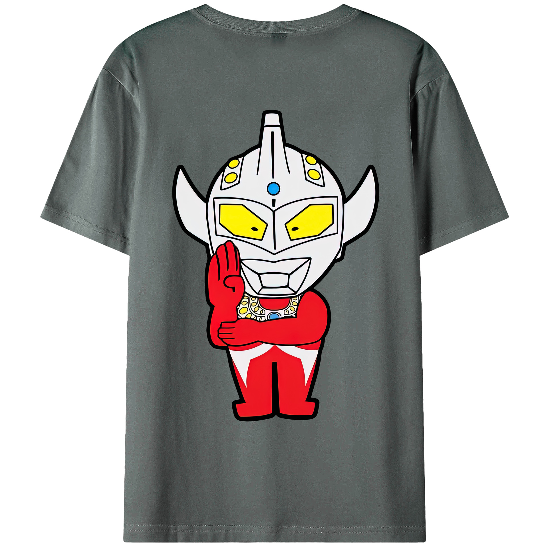 （画像用） ウルトラマン Ultraman 綿100％ メンズ半袖Tシャツ（バックプリント） 通気性